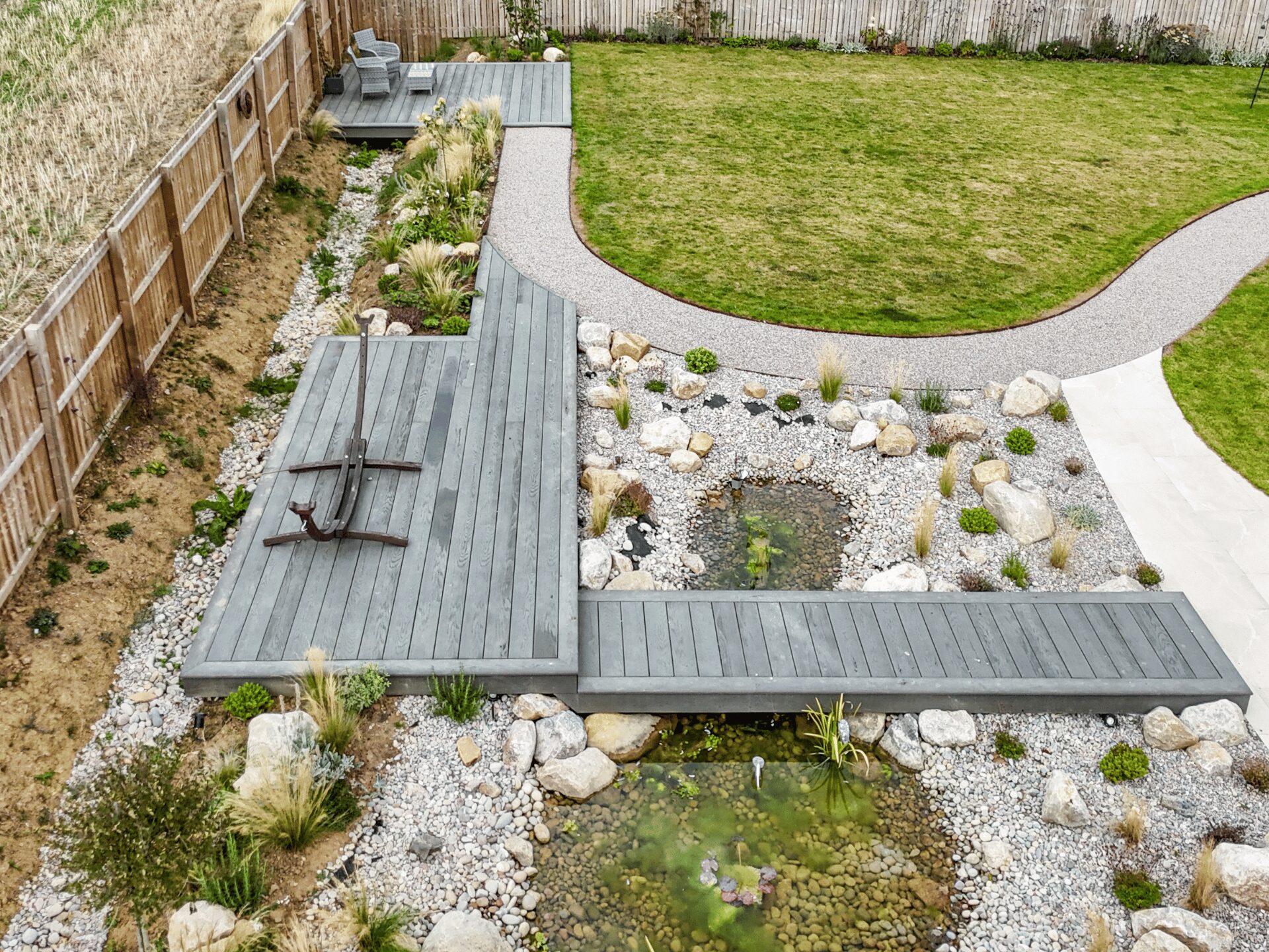 Pond Boardwalk Garden Middleton Tyas Sam Nattress (16)